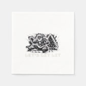 Serviette En Papier Lit Drôle Vibe de Noël Classique (Devant)