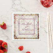 Serviette En Papier Lit Rose Mariage serviettes (En situation)