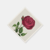 Serviette En Papier Lithographie de rose antique, François-Frédéric Gr (Coin)