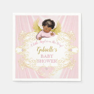 Serviette En Papier Little Angel Rose Gold Girl Africaine Américaine