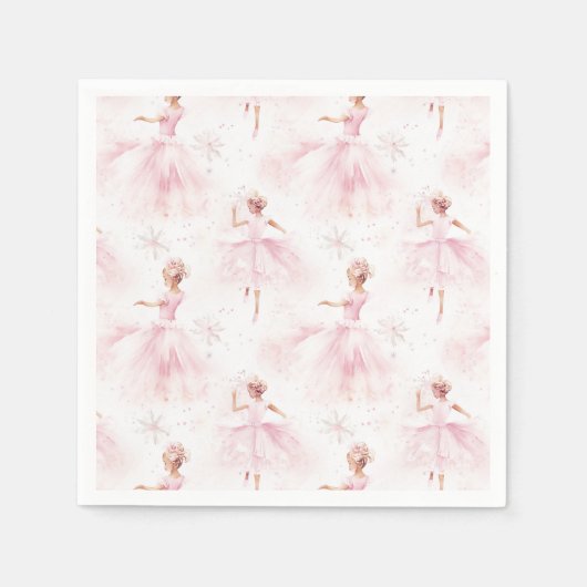 Serviette En Papier Little Ballerina #1 - Black Girl (Devant)