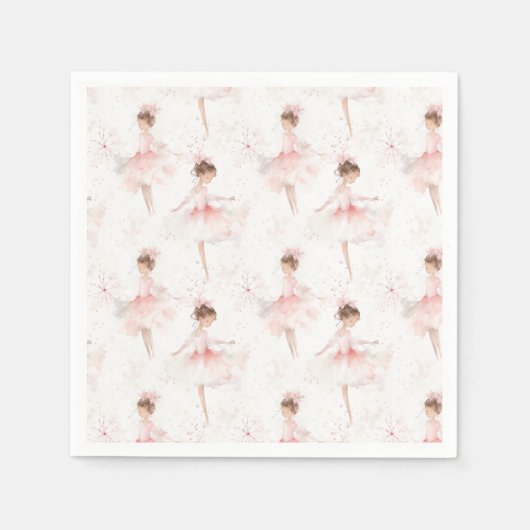 Serviette En Papier Little Ballerina #4 - Fille asiatique (Devant)