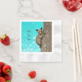 Serviette En Papier Little Bear Cub Escalade Tree Party (En situation)