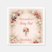 Serviette En Papier Little Berry Celebration 1st Birthday (Devant)