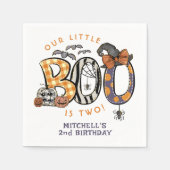 Serviette En Papier Little Boo est deux Halloween 2e Anniversaire (Devant)