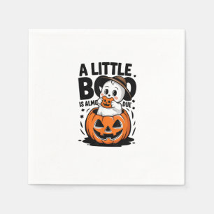 Serviette En Papier Little Boo Est Presque Dû Mignonne Grossesse Hallo