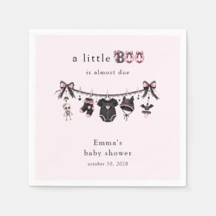 Serviette En Papier Little Boo Fille à la corde à linge Baby Shower