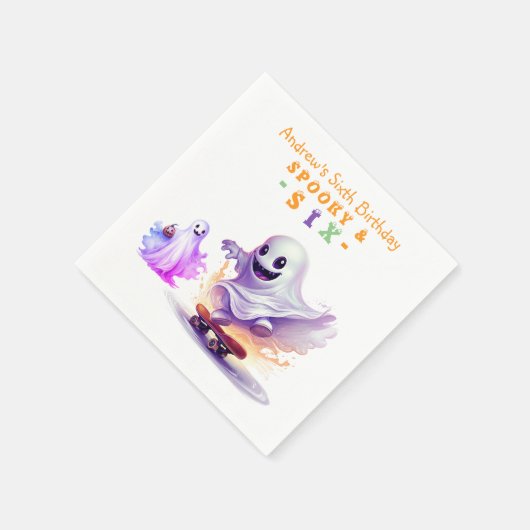 Serviette En Papier Little Boo Halloween Ghost Skater N'importe quel â (Coin)