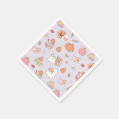 Serviette En Papier Little Boo Lilac Whimsical Books Baby shower (Coin)
