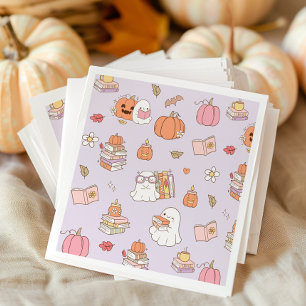 Serviette En Papier Little Boo Lilac Whimsical Books Baby shower