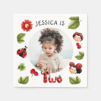 Serviette En Papier Little Bug Pink Ladybug 2e anniversaire Photo