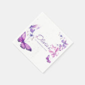 Serviette En Papier Little Butterfly Girl 1er anniversaire (Coin)