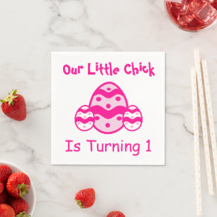 Serviette En Papier Little Chick 1er anniversaire