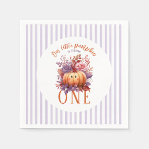 Serviette En Papier Little Citrouille Fall Premier anniversaire
