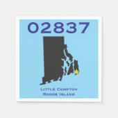 Serviette En Papier Little Compton, RI Code postal - 02837 - Sakonnet, (Devant)