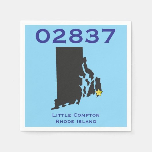 Serviette En Papier Little Compton, RI Code postal - 02837 - Sakonnet, (Devant)