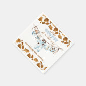 Serviette En Papier Little Cowboy Clothesline WildWest Boy Baby shower (Coin)
