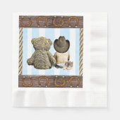 Serviette En Papier Little Cowboy et Teddy Bear Party (Devant)