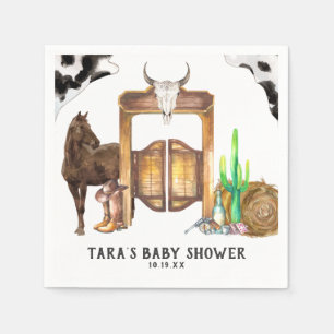 Serviette En Papier Little Cowboy   Rustic Country Western Saloon