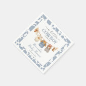 Serviette En Papier Little Cowboy Western Baby Shower (Coin)