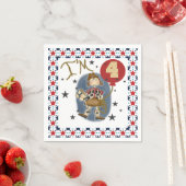 Serviette En Papier Little Cowgirl 4e Anniversaire Papier serviettes (En situation)