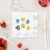 Serviette En Papier Little cute funny monsters (En situation)