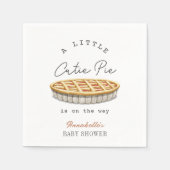 Serviette En Papier Little Cutie Pie Thanksgiving Baby shower blanc (Devant)