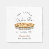 Serviette En Papier Little Cutie Pie Thanksgiving Blanc Anniversaire (Devant)