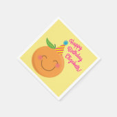 Serviette En Papier Little Cutie Tangerine fête d'anniversaire (Coin)