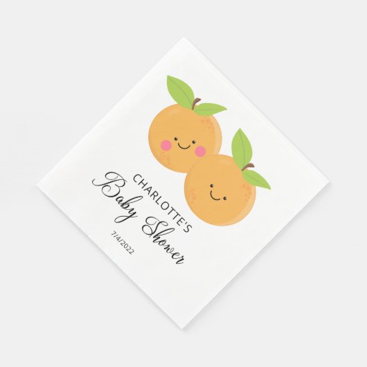 Serviette En Papier Little Cuties Twins Baby shower Napkins (Coin)