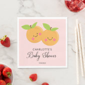 Serviette En Papier Little Cuties Twins Baby shower Napkins (En situation)