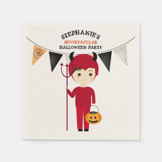 Serviette En Papier Little Devil Halloween Party (Devant)