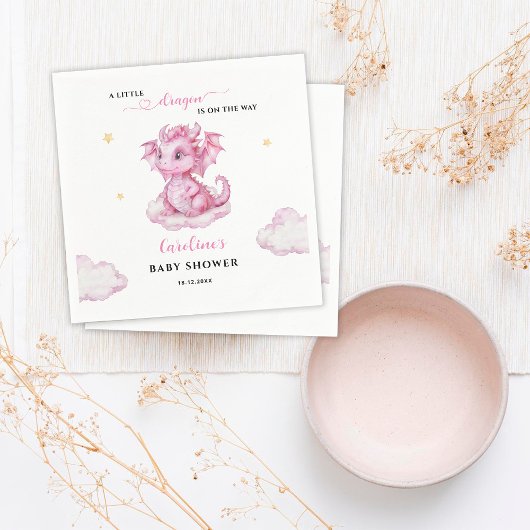 Serviette En Papier Little Dragon se trouve sur le Baby shower Way