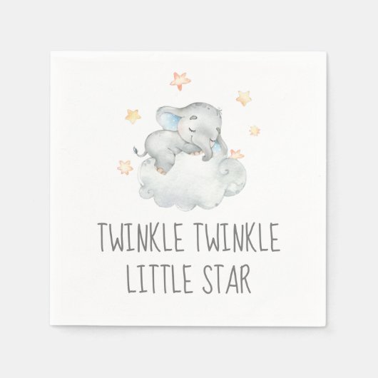 Serviette En Papier Little Elephant Boy Twinkle Twinkle Little Star (Devant)