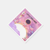 Serviette En Papier Little Explorer Modern Purple Baby shower (Coin)