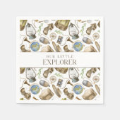 Serviette En Papier Little Explorer Neutral Custom Party (Devant)