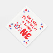 Serviette En Papier Little Firecracker 1er anniversaire (Coin)