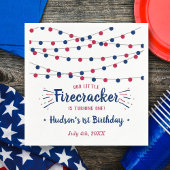 Serviette En Papier Little Firecracker 4 juillet 1er anniversaire