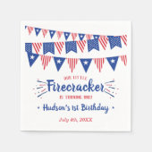 Serviette En Papier Little Firecracker 4 juillet 1er anniversaire (Devant)