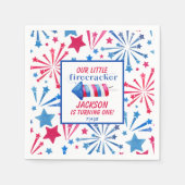 Serviette En Papier Little Firecracker 4 juillet fête d'anniversaire (Devant)