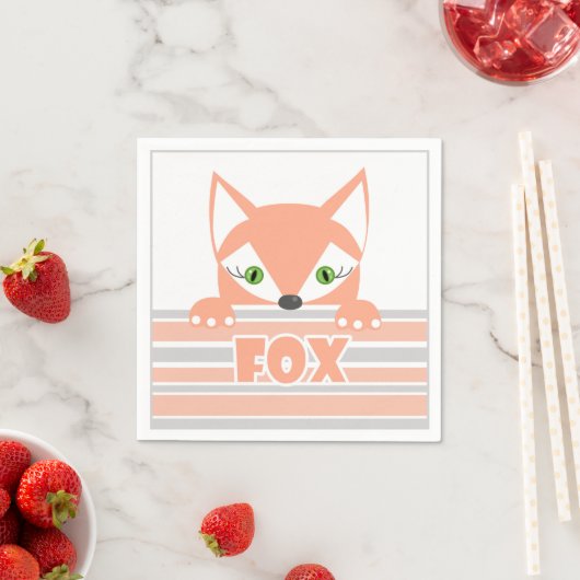 Serviette En Papier Little Fox (En situation)
