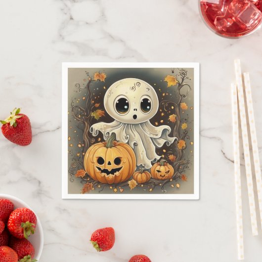 Serviette En Papier Little Ghost 2 (En situation)