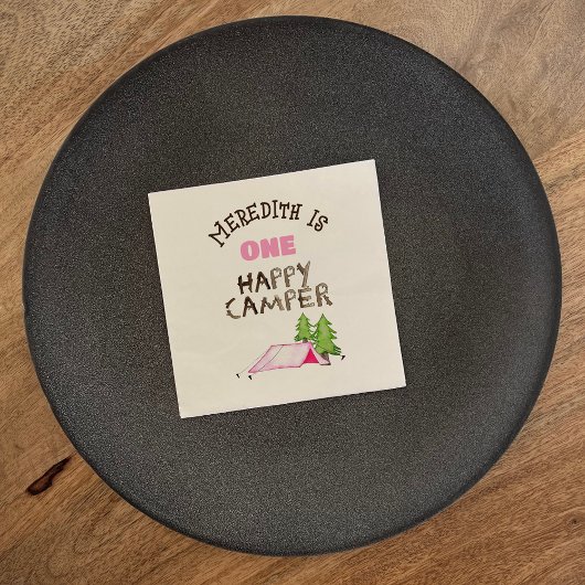 Serviette En Papier Little Girl One Happy Camper First Birthday Party