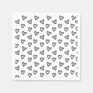 Serviette En Papier Little Hearts Cocktail Napkin