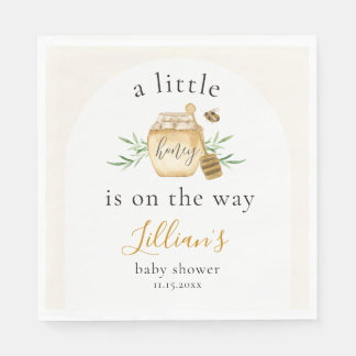 Serviette En Papier Little Honey Is On The Way Bee Baby Shower Arch