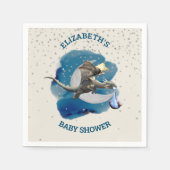 Serviette En Papier Little Knight Dragon Silver Star Baby shower (Devant)