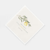 Serviette En Papier Little Lemon Citrus Baby Shower (Coin)