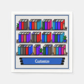 Serviette En Papier Little Library Book Club Blanc (Devant)