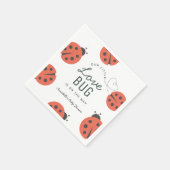 Serviette En Papier Little Log Baby shower Ladybug serviettes (Coin)