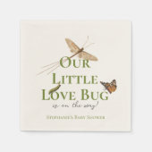 Serviette En Papier Little Love Bug Baby shower Genre Neutre (Devant)